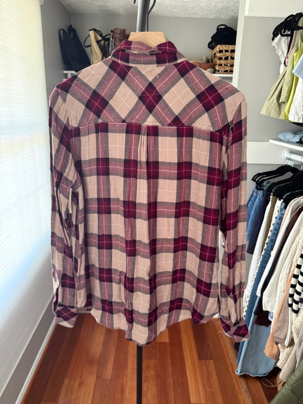 Rails Hunter Plaid Button Down in Port, Sand and Navy - Picture 5 of 9